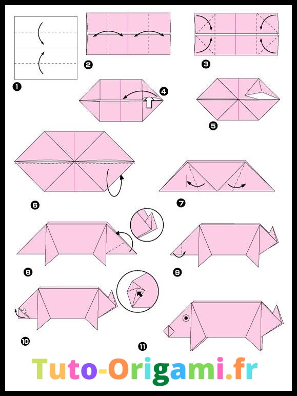 Tutoriel Cochon En Origami Facile