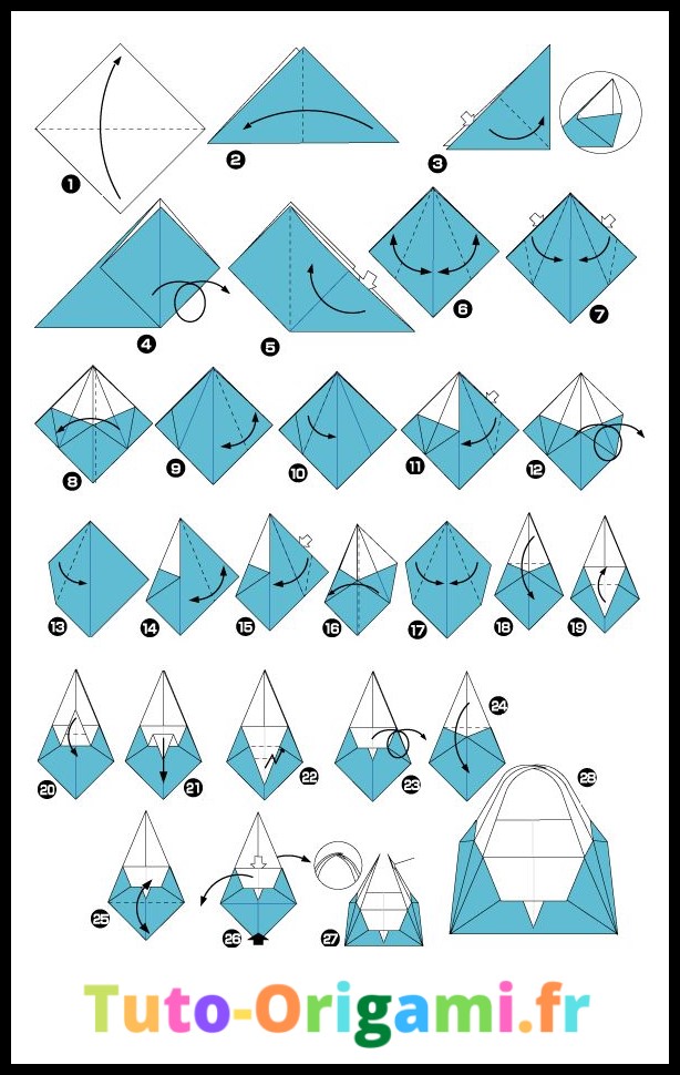 Tutoriel pour faire un panier en origami