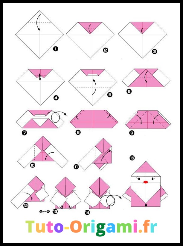 Tutoriel Pour Faire Un Père Noël En Origami