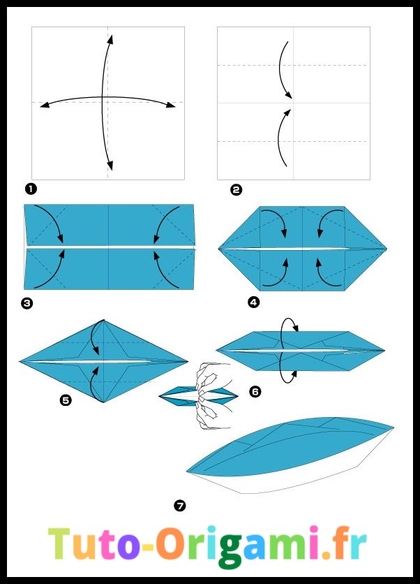 Tutoriel pour faire une barque en origami